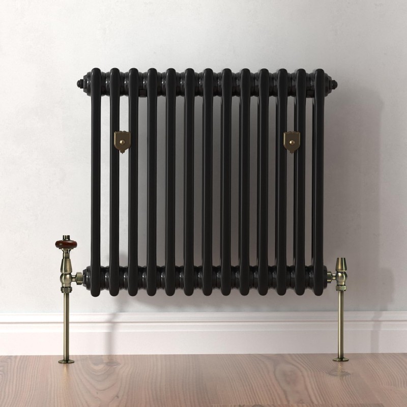 VANCOCO 2Pcs 300mm×18mm Radiator Pipe Sleeves, Satin Nickel Radiator Collars