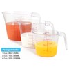 Recogwood 3-Piece Nesting Measuring Cups Set, BPA-Free Plastic Liquid Measuring