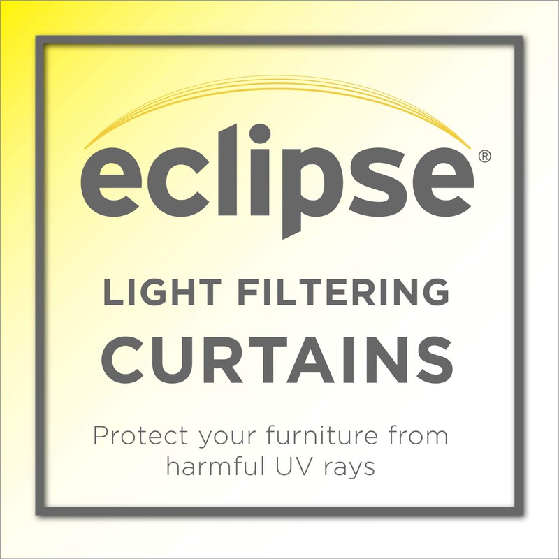 ECLIPSE Liberty Sheer Light Filtering Grommet Top Curtains for Living