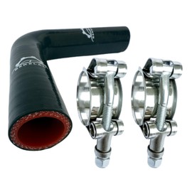 Bekelan 90 Degree 1" ID (25mm) Elbow Coupler Silicone Hose With Stainless T-Bolt Clamp - High-Temp 4-Ply Reinforced Design for Automotive Turbo/Intercooler/Intake Piping/Industrial Hydraulic