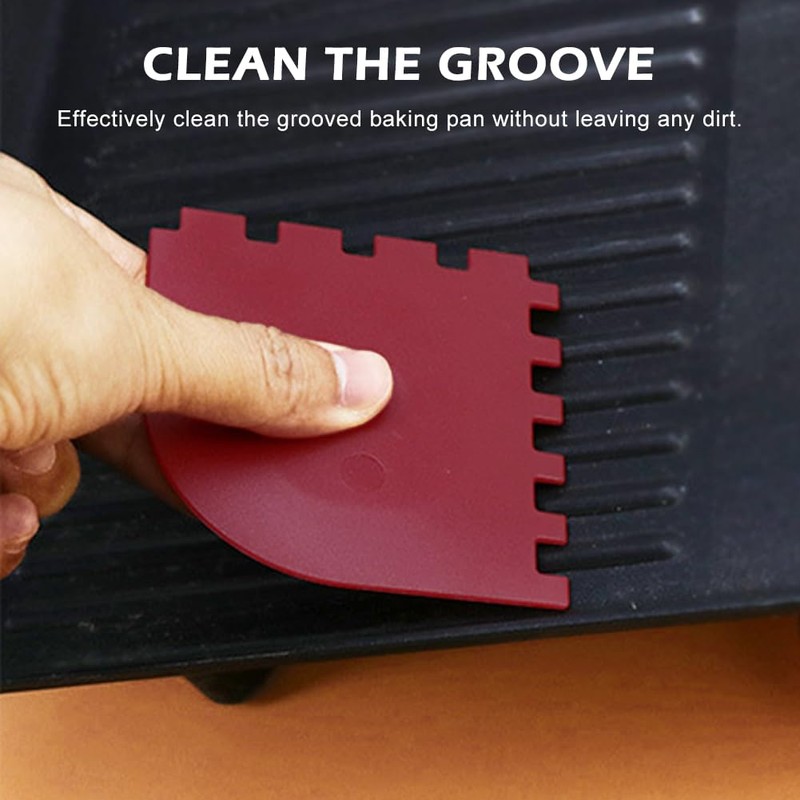 Pan Scraper Set Dough Scraper Cutter Plastic Tool Set Scratch