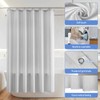 cloth polyester shower curtain liner bathroom fabric white 72x72in