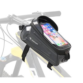 PANTHER 035 Bicycle Bag, Top Tube Front Bag, Cycling Bag, Lightweight, Large Capacity Storage, Easy Installation, Small Storage, Waterproof, Water Repellent Double Zipper, Touch Panel Operation, Tail