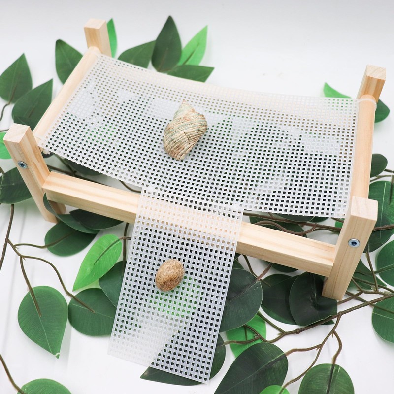 Dnoifne Reptile Hammock Swing Hanging Bed, Wooden Lizard Bed, Reptile