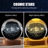 BAODELI 3D Solar System Crystal Ball, 3.15nch Decorative Quartz Glass