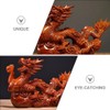 Baluue Creative Chinese Dragon Ornament Wooden Dragon Statue Decor for