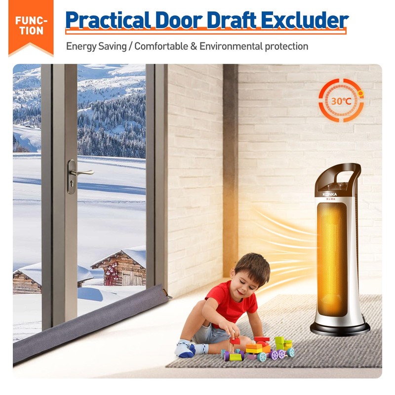 MAGZO Door Draft Stopper, 32 Inch Under Door Draft Blocker