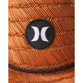 Hurley Men's Straw Hat - Weekender Natural Straw Hat with Medium Brim and Chin Strap - Beach Fishing Sun Hats for Men, Neptune Green