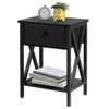 VECELO Night Stands for Bedroom Rustic Nightstand Bedside End Tables