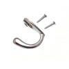 SINGLE HAT AND ROBE COAT HANGER CLOTHES HOOK CP CHROME + SCREWS (pack of 12)