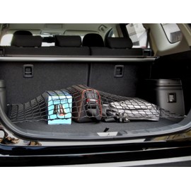 TrunkExpert Boot Net Compatible with Mitsubishi ASX II Crossover: from 2022, Luggage Net Elastic Boot Net Organiser & Security for Car Net Storage Mesh Bag with Velcro