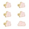 MOROBOR Decorative Pink Cloud Kitchen Cabinet Knobs, 6 Pack Creative