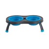 Dexas Pets Double Elevated Pet Feeder, 2.5 Cup Bowls, Pro