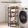 Asgolion Slim Storage Cart, 4 Tier Rolling Cart with Handle,