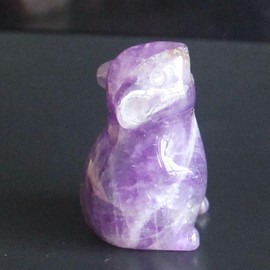HLbshi Hand Carved Mixed Gemstone Crystal Mouse Rat mice Figurine Animal Carving Statue Office Home Decor 1.5'' (Purple Amethyst)