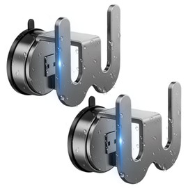 WhaleO Pack of 2 Suction Cup Shoe Rack Wall Hanging Shoe Holder Wall Extra Strong Vacuum Max 5 kg Reusable Space Saving No Drilling for Entrance Living Room Bathroom Balcony Hallway