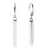 Silver Drop Earrings for Women, Small Silver Bar Dangle Earrings