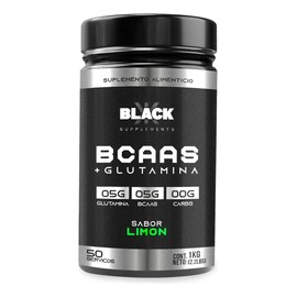 Aminoácidos Bcaas  Glutamina Black Supplements 1kg Sabores