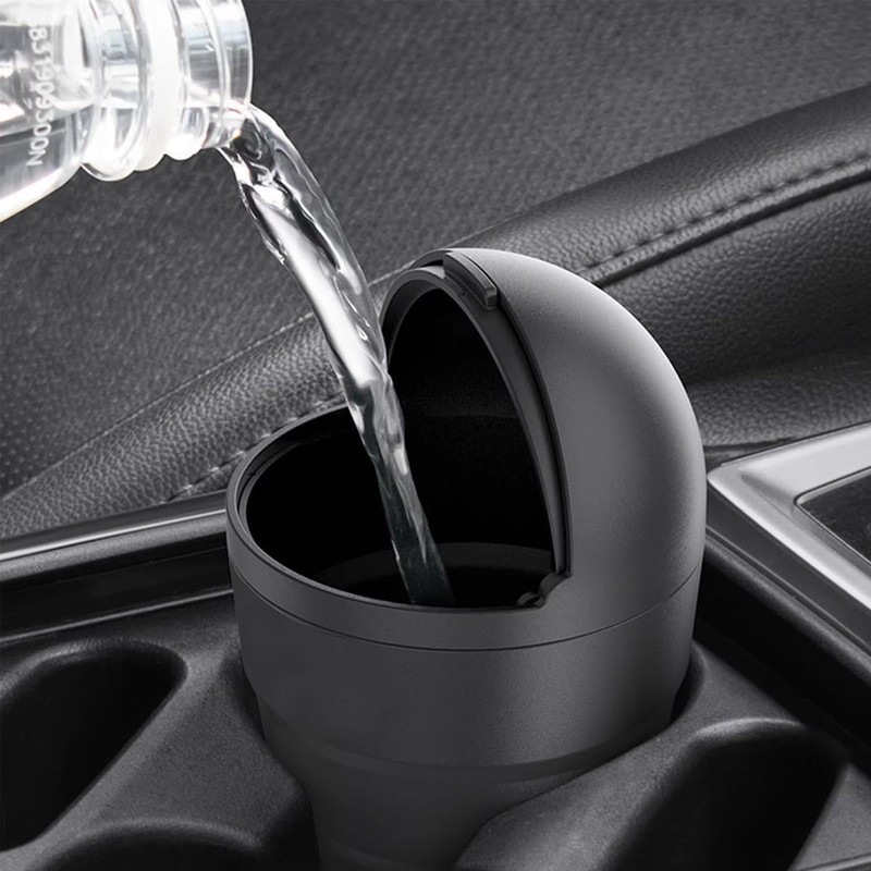 Aimall 3-Pack Portable Car Trash Bins, Compact Cup-Shaped Design, Cute