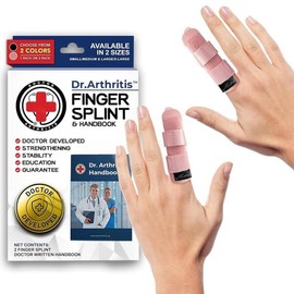 Arthritis Doctor 관절염 박사, 손가락 부목 트리거 핑거 브레이스 개발 - 보조기, 및 지지 지수, 중간, 링 핑키 펴기용 패딩 부목(핑크, S/M, 2팩) [(Black 2 Pack Regular)] Arthritis Doctor, Finger Splint Trigger Finger Brace Development - Supportive Splint and Support Index, Padding Splint for Middle, Rin