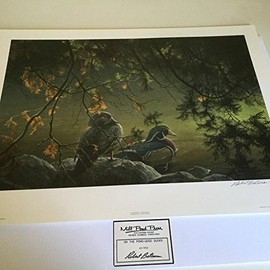 Limited Edition Print On The Pond-Wood Ducks-ROBERT BATEMAN