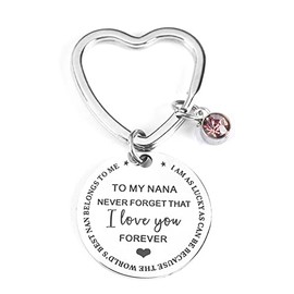 Nana Gifts Keychain from Grandkids to Nanny Birthday Mother's Day Gifts for Grandma Grandmother Xmas Gift for Nana from Grandchildren