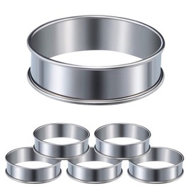 XIROM UN 6 Pieces Biscuit Cookie Cutters Set,Stainless Steel Circle Round Cookie Biscuit Cutters in Graduated Sizes Shape Molds for Pastries Doughs Doughnuts