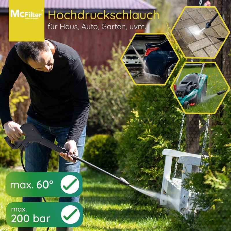 McFilter High Pressure Hose Extension 5 m for Pressure Washers