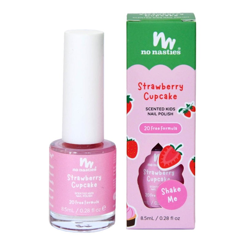 No Nasties Kids Scented Nail Polish - Strawberry Cupcake, Pastel
