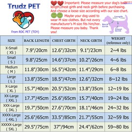 Izefia Dog Hoodie Security RDC Pet Clothing Dog Shirt Warmer Pullover Cotton Jacket Coat Small Dog Medium Dog (Black, 4XL)