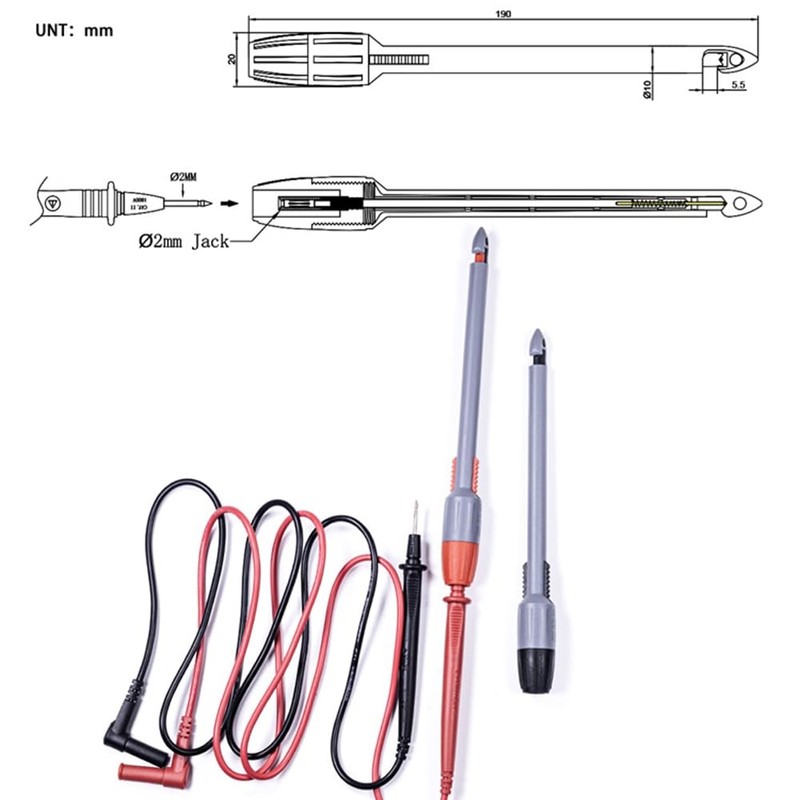 Vkyipg Insulation Piercing Clip Set, Banana Plug Connections,Wire Piercing,Piercing Probe