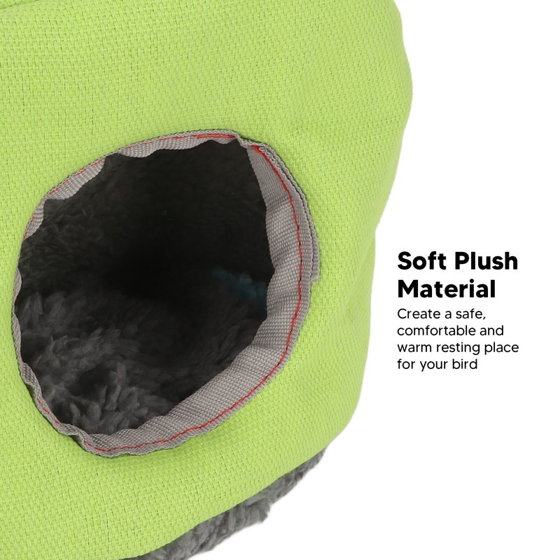 Warm Bird Hammock Round Foldable Soft Plush Winter Bird Swing