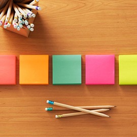 Post-it Pop-up Notes, 3" x 3", Neon, 100 Sheets Per Pad, 5 Pads