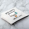 MNIGIU Funny Live Laugh Toaster Bath Makeup Bag Black Humor
