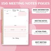 Thboxes Meeting Notebook for Work, 160 Pages Work Notebooks for