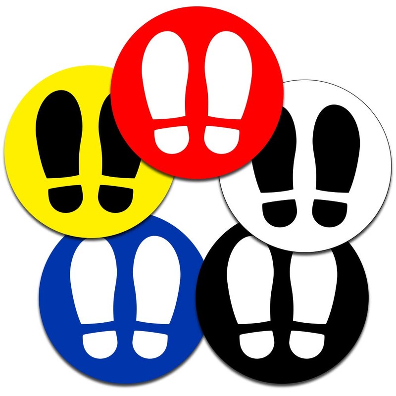 Footprint Sticker | 4 Pairs of Feet 19 cm |