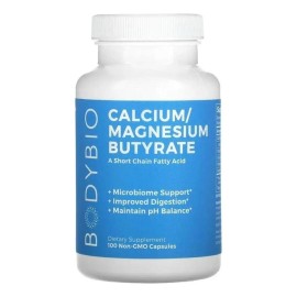 Bodybio Butirato De Magnesio / Calcio 100 Cápsulas