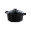BK Cookware Bourgogne Enameled Cast Iron 2.6QT Dutch Oven, Jet