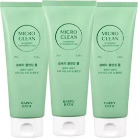 Happy Bath 해피바스 마이크로 클린 솝베리 클렌징폼150gx3개 미세 모공 수분 딥 클렌징 Happy Bath Micro Clean Soapberry Cleansing Foam 150gx3 Deep Cleansing for Fine Pores and Moisturizing