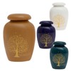 4Pcs Small Urn for Ashes Ceramic Tree of Life, Mini