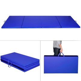 Giantex 4'x8'x2 Gymnastics Mat Folding PU Panel Gym Fitness Exercise