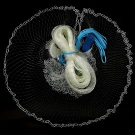 10/12/13.3/15ft Radius Large American Saltwater Fishing Cast Net For Bait Trap Fish, Easy Throw Thicken Nylon Line W/Upgraded Steel Chain Sinker, 5/8 Inches Mesh Size - Color: White, Size: 15ft Radius