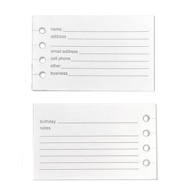 Meadowsweet Kitchens Address Book Refill Pages for Tracking Contact Details, 60 Entry Pages - Size 2 1/2" x 4.25"
