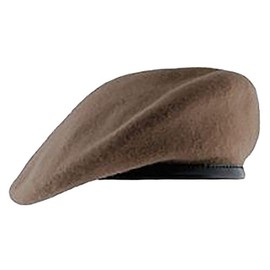 Uniform Accessories Unlimited Inc Ranger Tan Beret with Leather Pre Shaped (7 1/4")