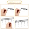 Auvotuis 50Pcs Curtain Track Hooks, Stainless Steel Small Curtain Hooks
