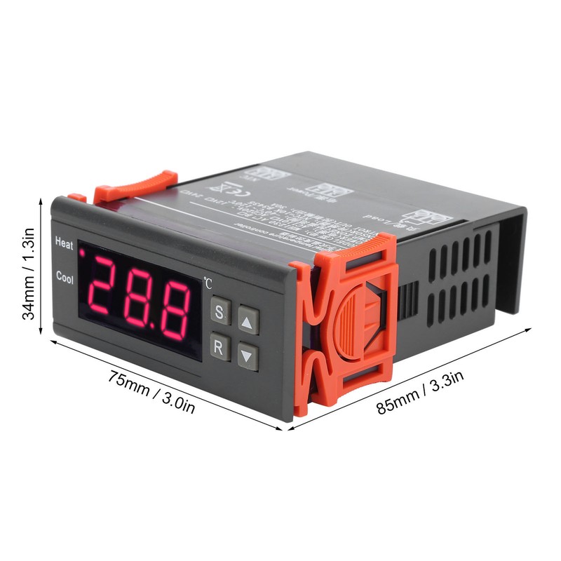 Electronic Digital Display Thermostat Double Output Temperature Controller for Floor