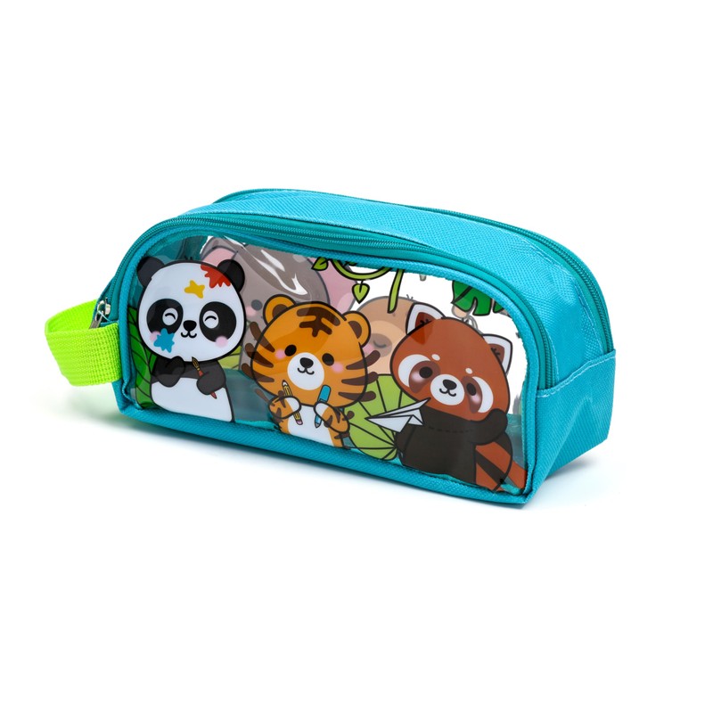 Puckator Adoramals Wild Clear Window Pencil Case - School Equipment
