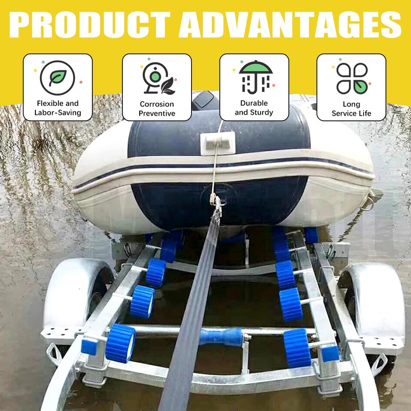 Mardatt 20 Feet Trailer Winch Strap with Safety Snap Hook