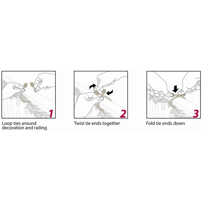 Haute Decor Decorative Twist Ties, 6 Pack, 16 inches (Olive