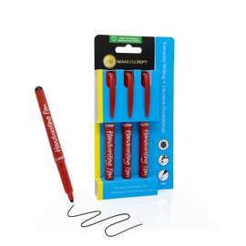 MANUSCRIPT Handwrititing Pens (3 Pack, Black)